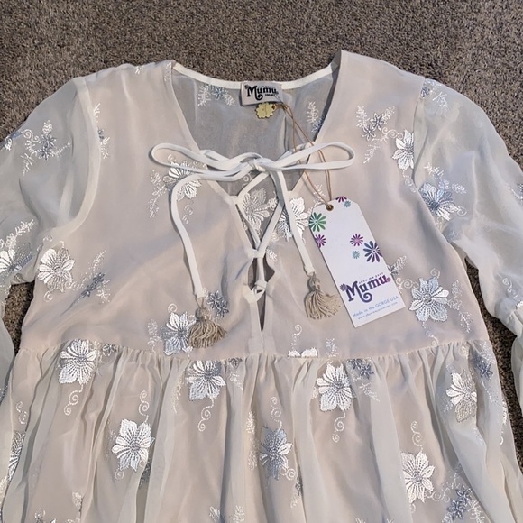 NWT Show Me Your Mumu Floral Embroidered Blouse - Picture 3 of 5